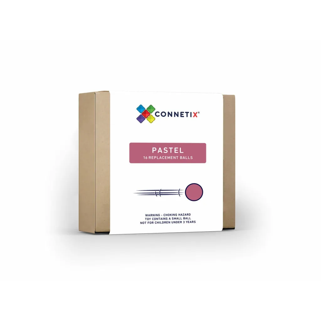 Connetix Pastello Lovers | Costruzioni Magnetiche | Biglie sostitutive per Tessere Magnetiche Traslucide Pastello - Set da 16 -