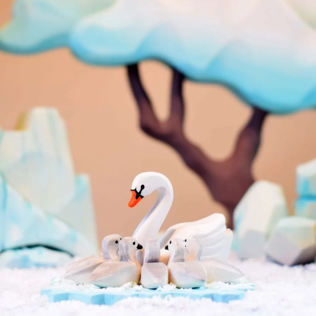 Bumbutoys Animali In Legno | Cigno Gioco in legno