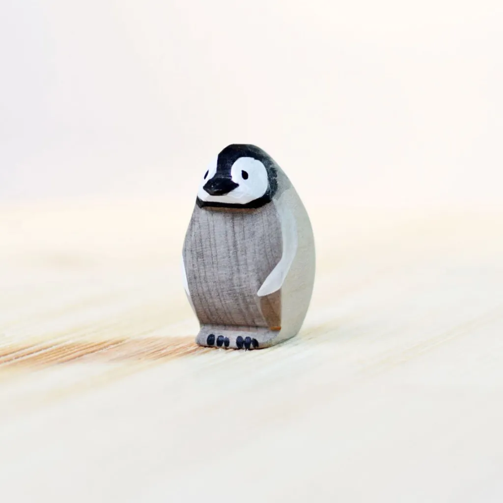 Bumbutoys Artico | Inverno | Cucciolo di Pinguino imperiale Gioco in legno