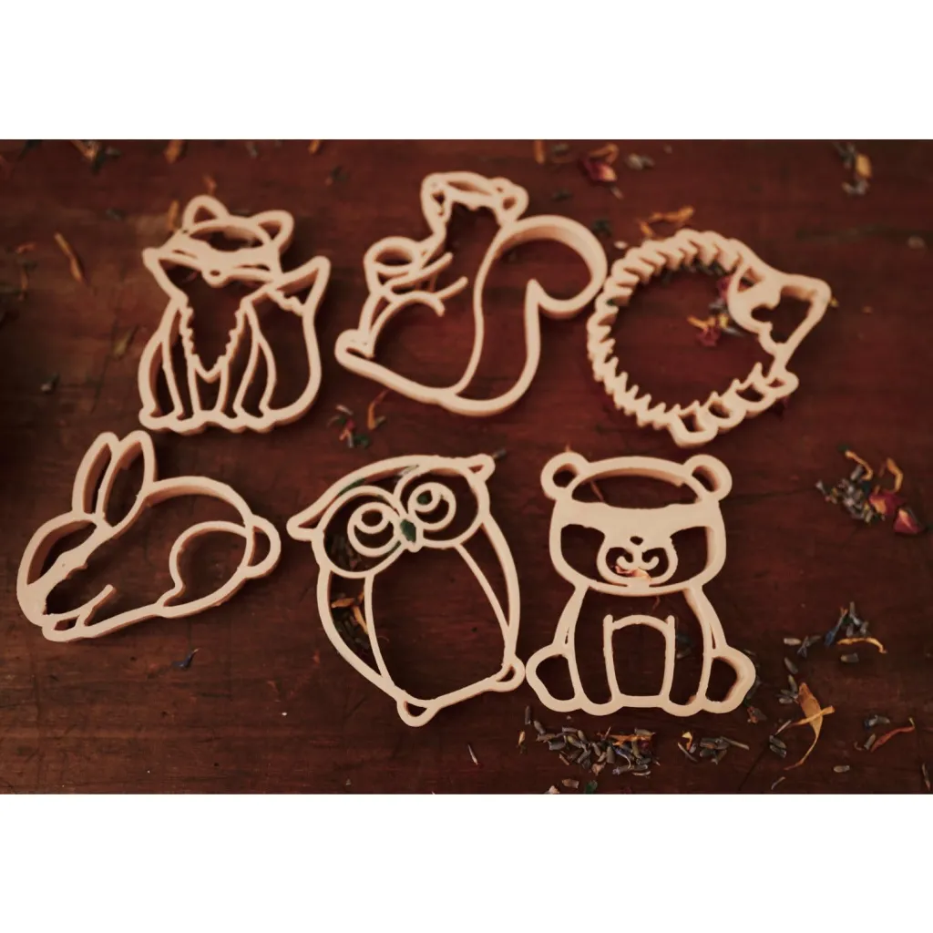 Kinfolk Pantry Stampini, Formine E Rulli Creativi | Formine in bioplastica per pasta modellabile Animali della Foresta