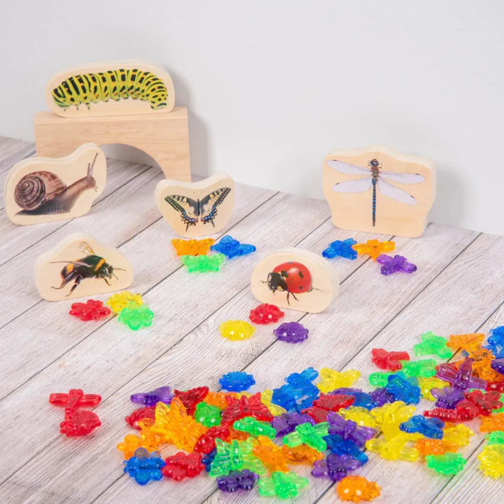 Tickit Pasqua | Primavera | Insetti colorati Traslucidi 96 Pezzi