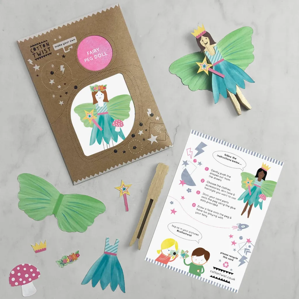 Cotton Twist Kit Creativi | Kit Crea la tua Bambola Pegdoll Fata  